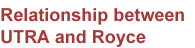 Relationship between UTRA and Royce