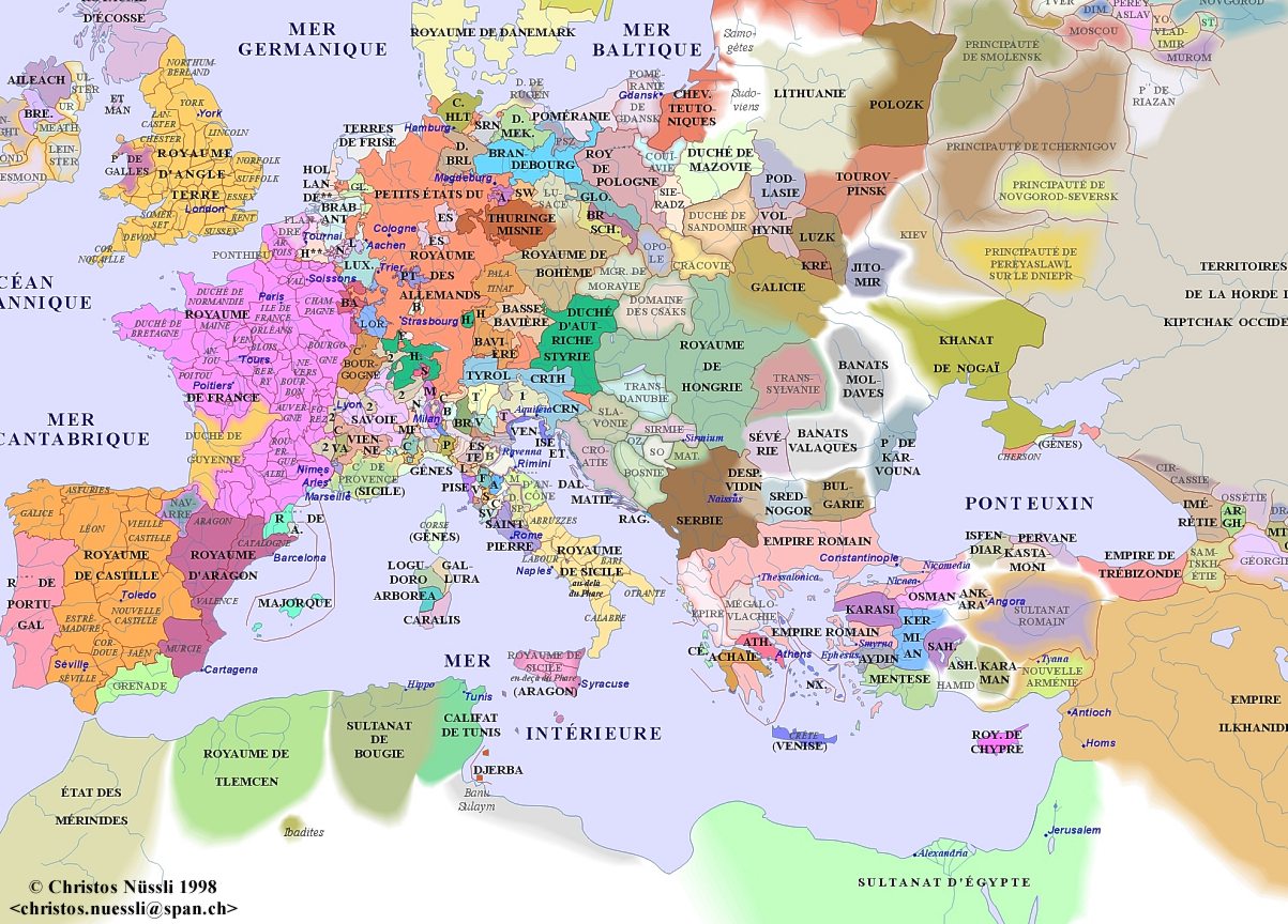 1300 political depiction of Europe. 257K Image courtesy of the 