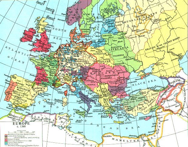Map of Europe, map of the world physical