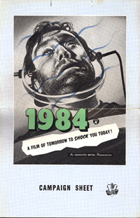 1984: Campaign Sheet for British release, 1956