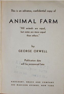 Animal Farm, 1st American edition, advance confidential copy