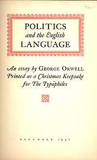 Politics and the English Language, 1947