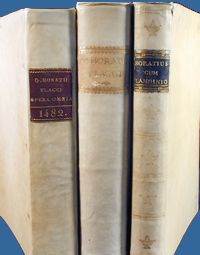 1482 and 1483 editions of Horace with commentary by Landino