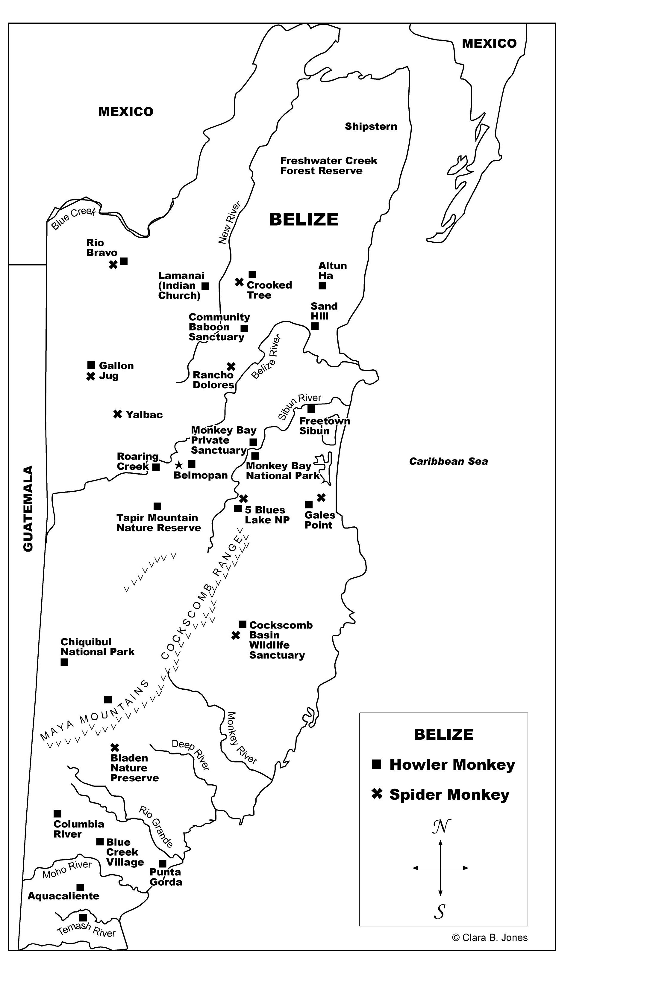 Belize Map