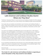 Latin american and Caribbean studies alumni newsletter 