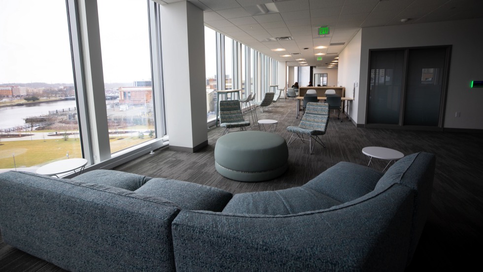 couches in common area of new lab scpace