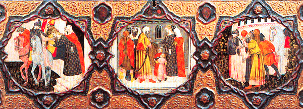 Cassone panel depicting the story of Saladino and Torello
