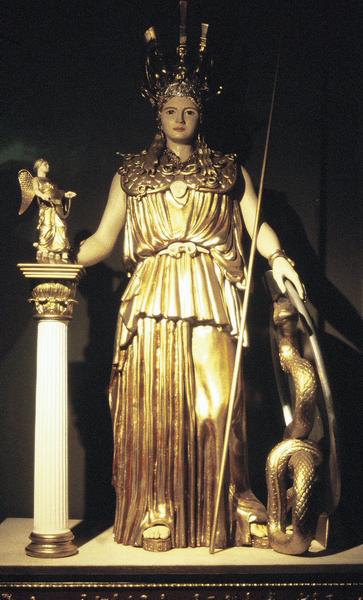 statue of athena in the parthenon