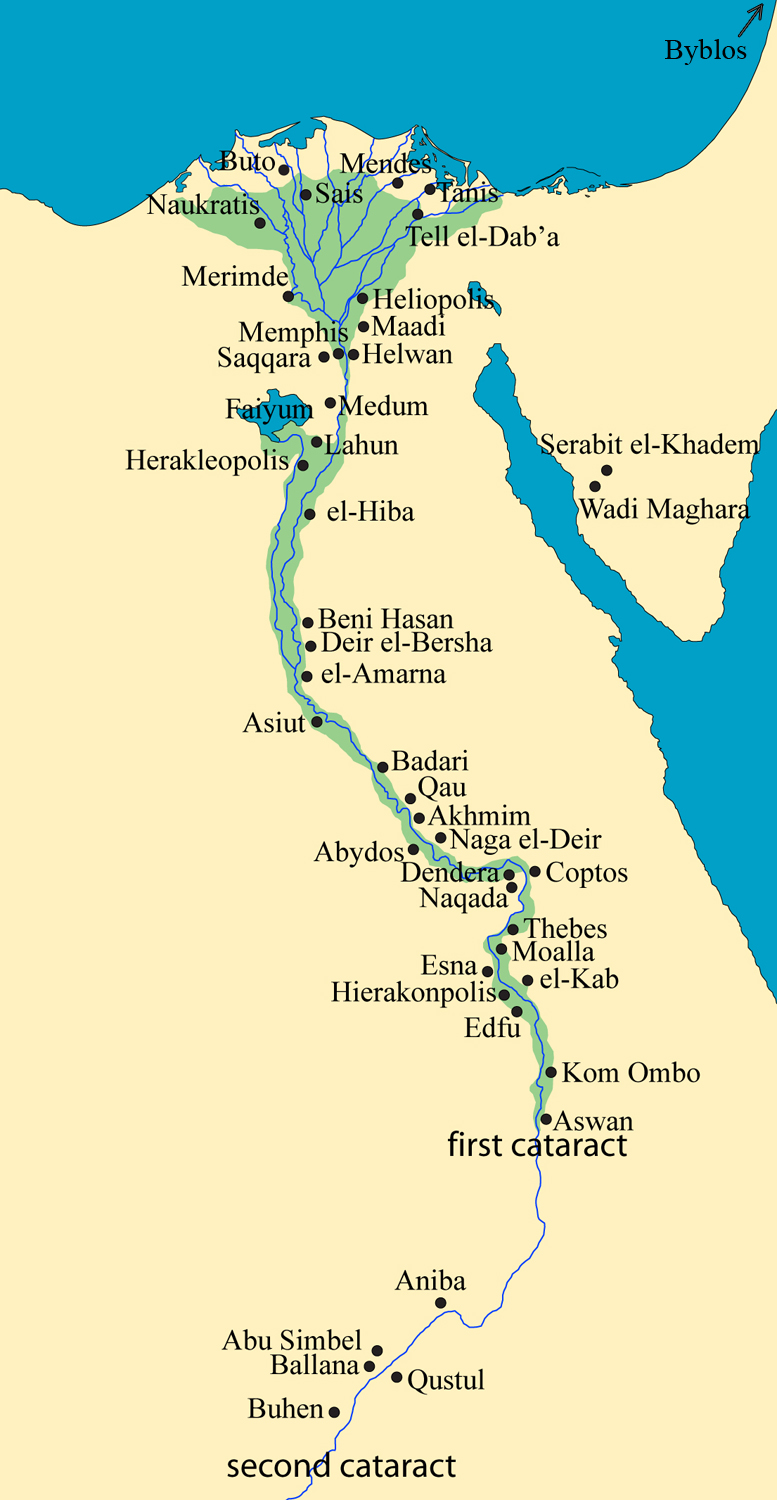 egyptian civilization map