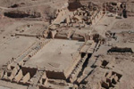 Aerial view of the Great Temple at Petra, Jordan
