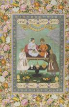Jahangir Entertains Shah Abbas (Washington D.C.: Bishandas, 1620), from the National Museum of Asian Art.