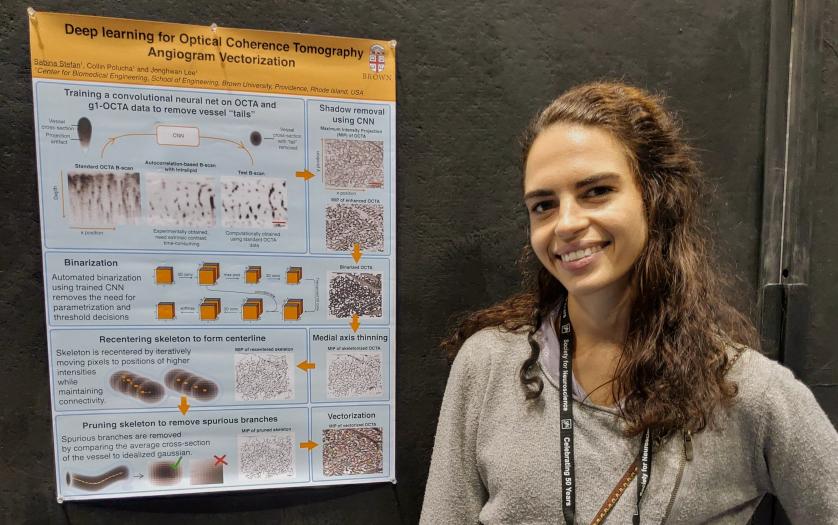 student at research poster