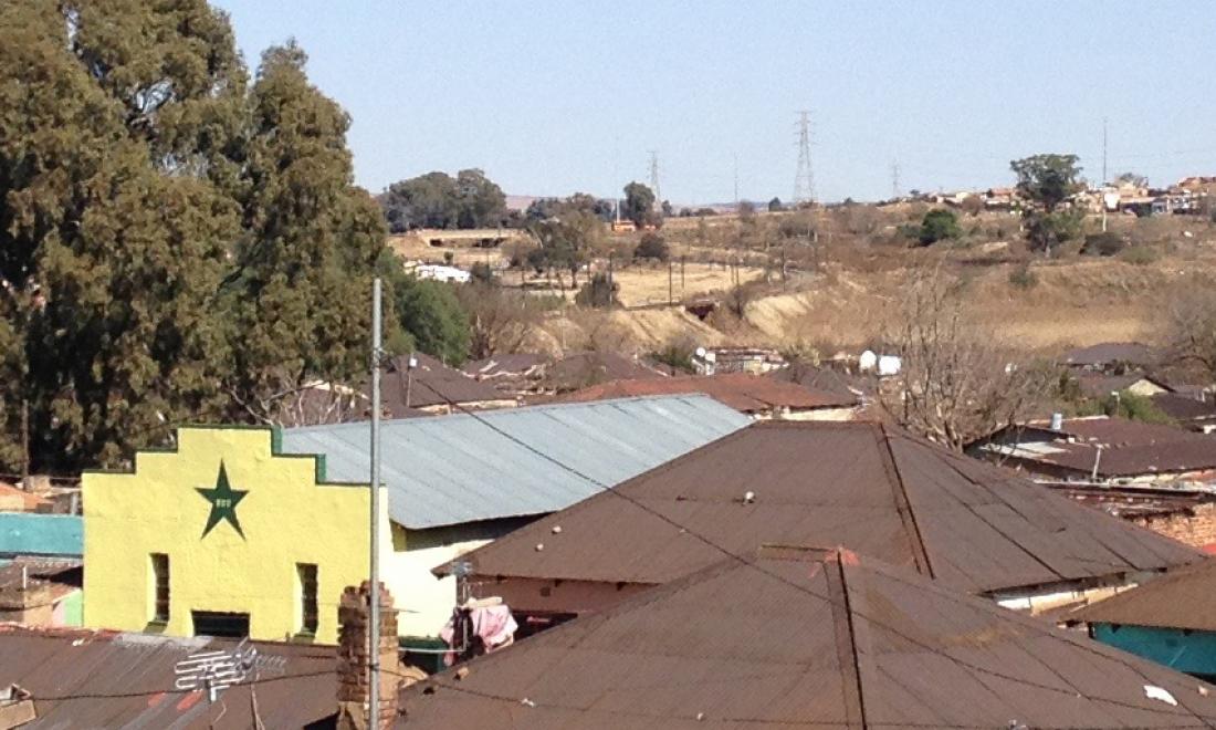 photo across the rooftops in Soweto