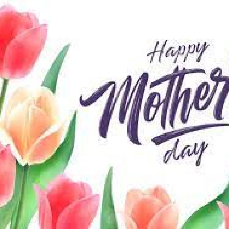 Happy Mother's Day image with tulips