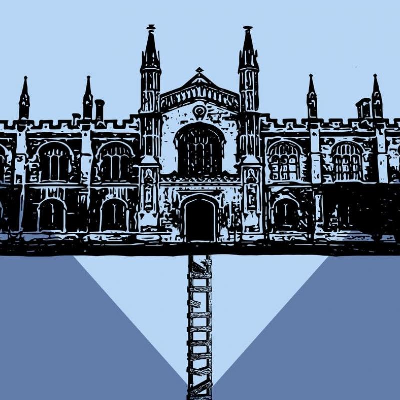 graphic of a classic university building