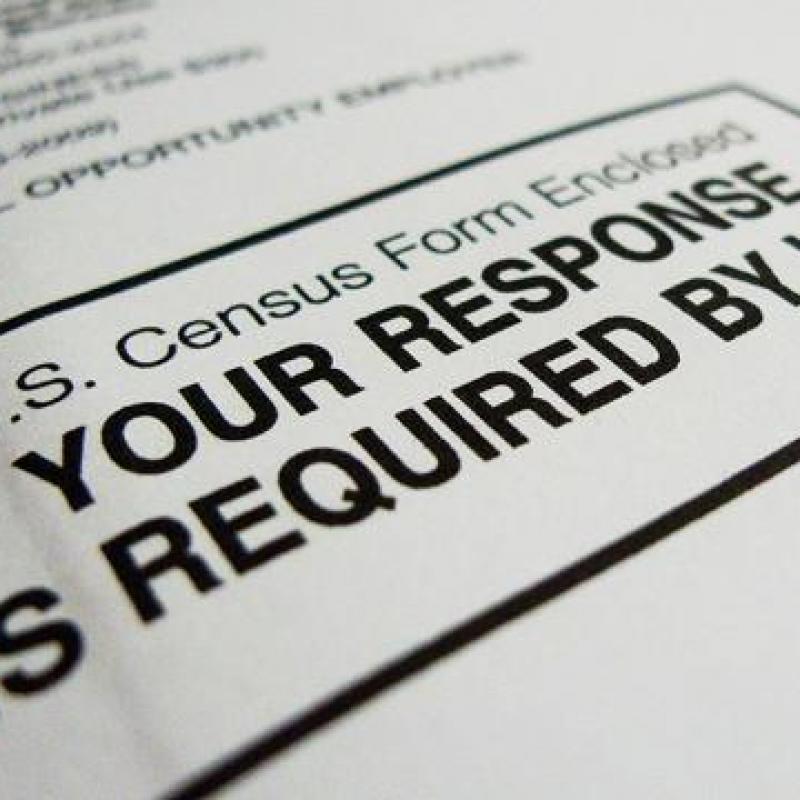 envelope containing U.S. census