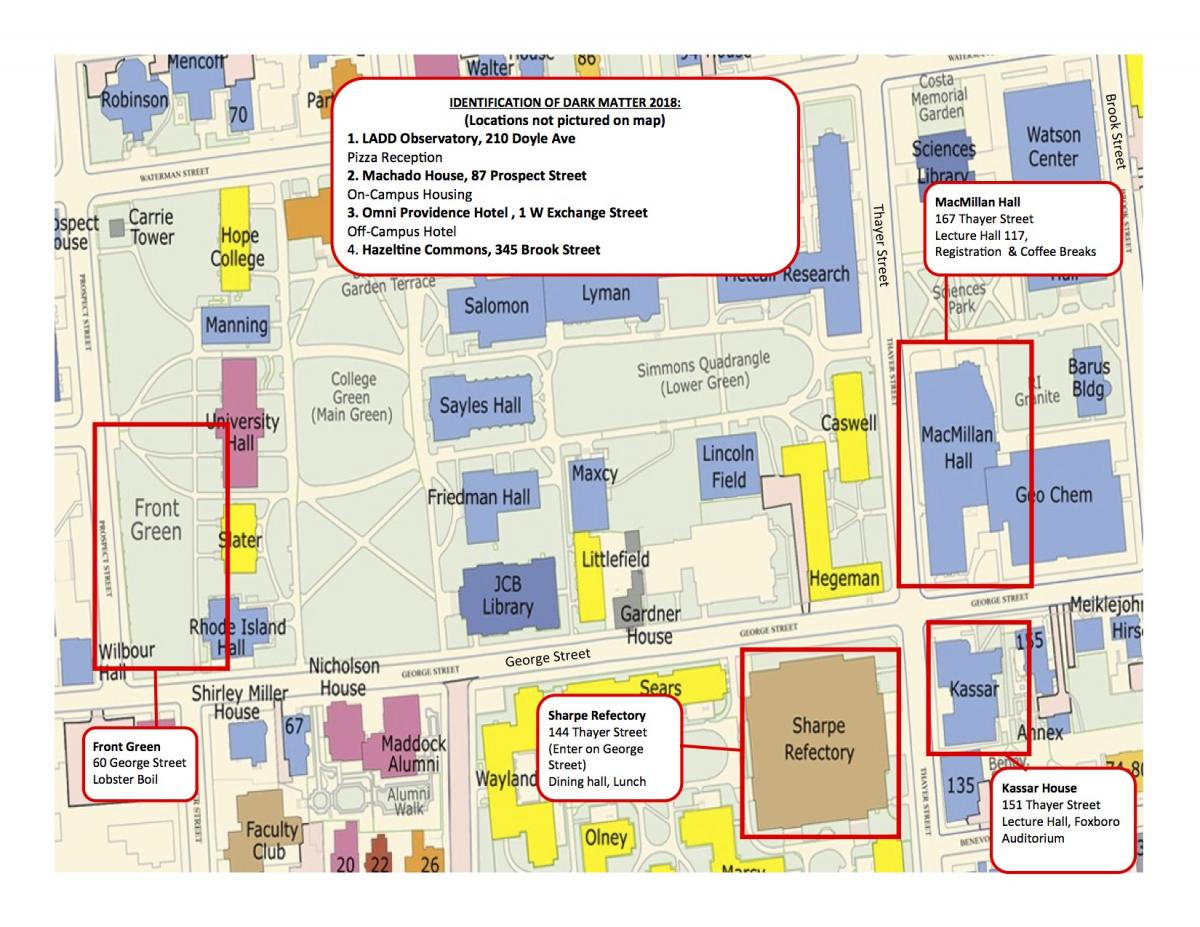 Brown University Campus Map CAMPUS MAP | Identification of Dark Matter (IDM) 2018 | Brown 