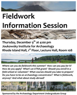 Archaeological Fieldwork Information Session