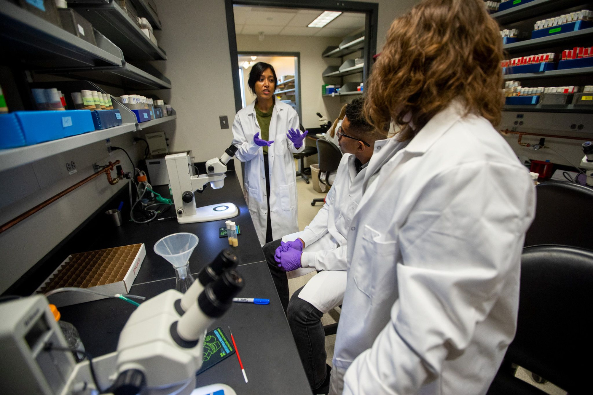 researchers in a laboratory at Brown