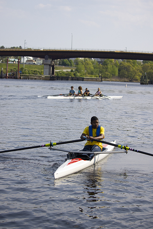 San Miguel student rowing