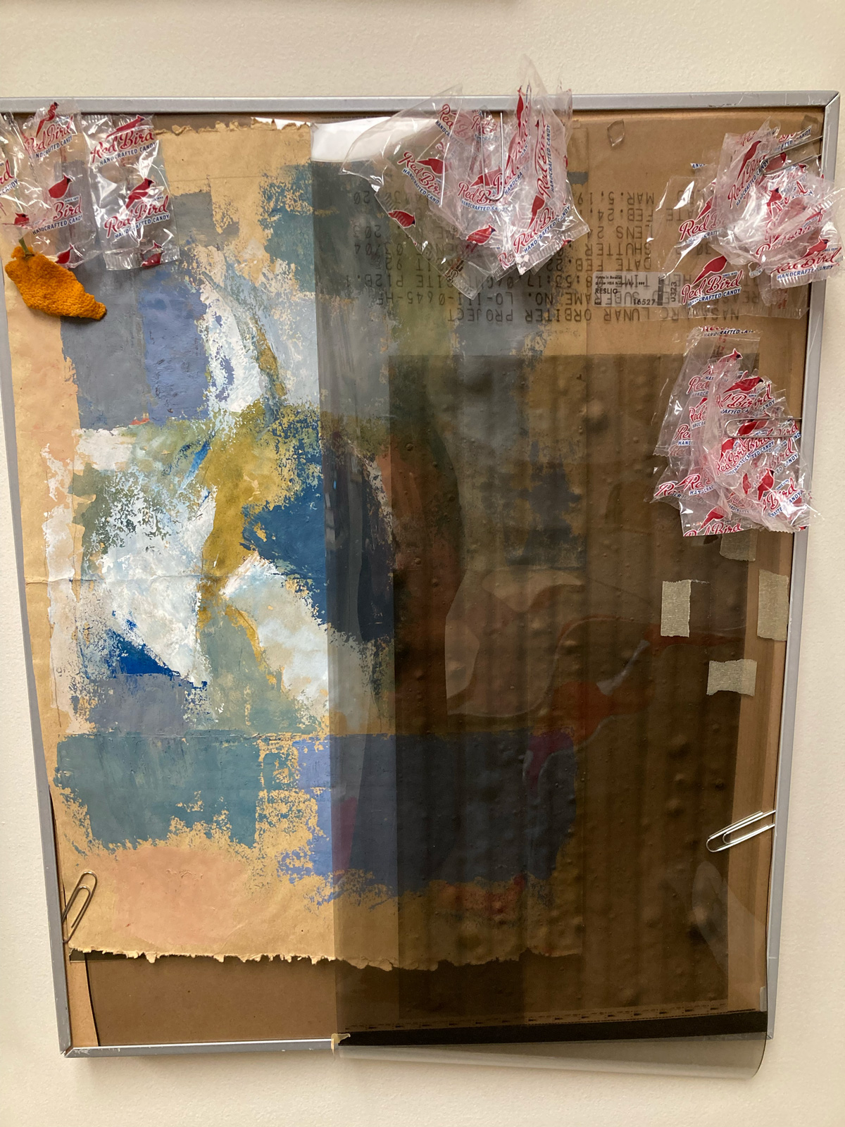 collage featuring wrappers and moon film