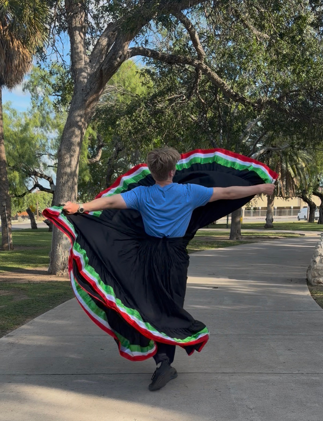 Lachlan Kirby dances ballet folklorico