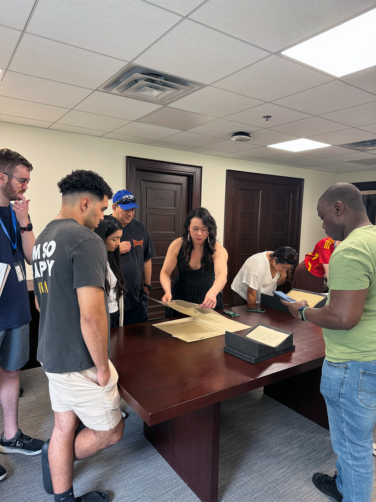 WSP participants examine historical documents