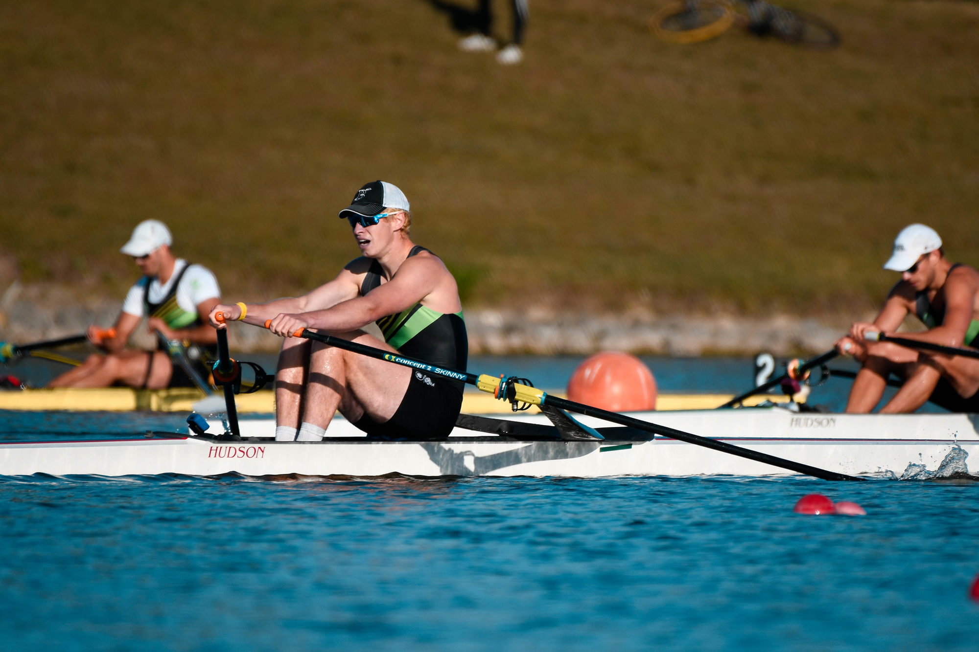 Will Legenzowski rows during a crew tournament