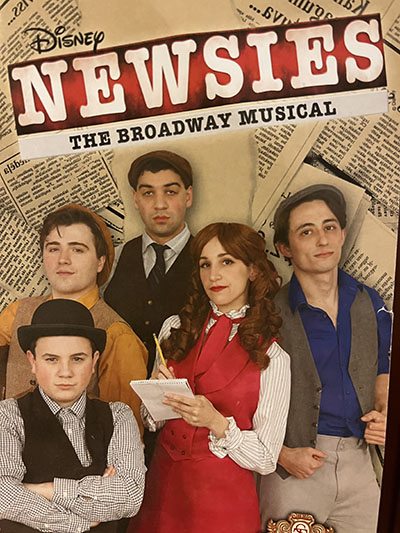 Program for the show Newsies