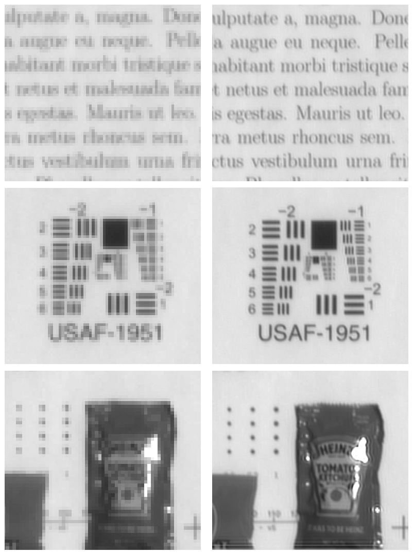image shows text in low and high resolution