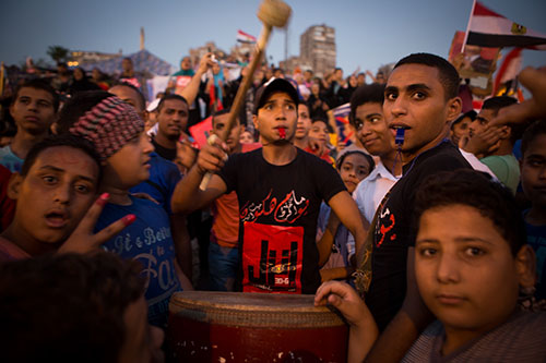 Anti-government protesters in Cairo