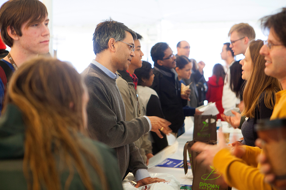 Admitted students interact with Brown faculty at A Day on College Hill