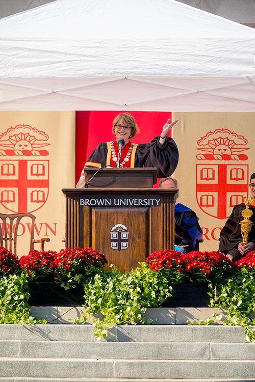 President Paxson at podium