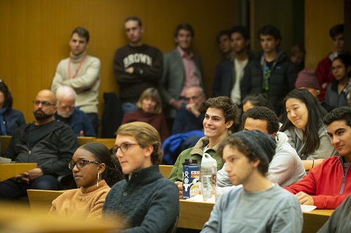 Students listen to Perez and Steele