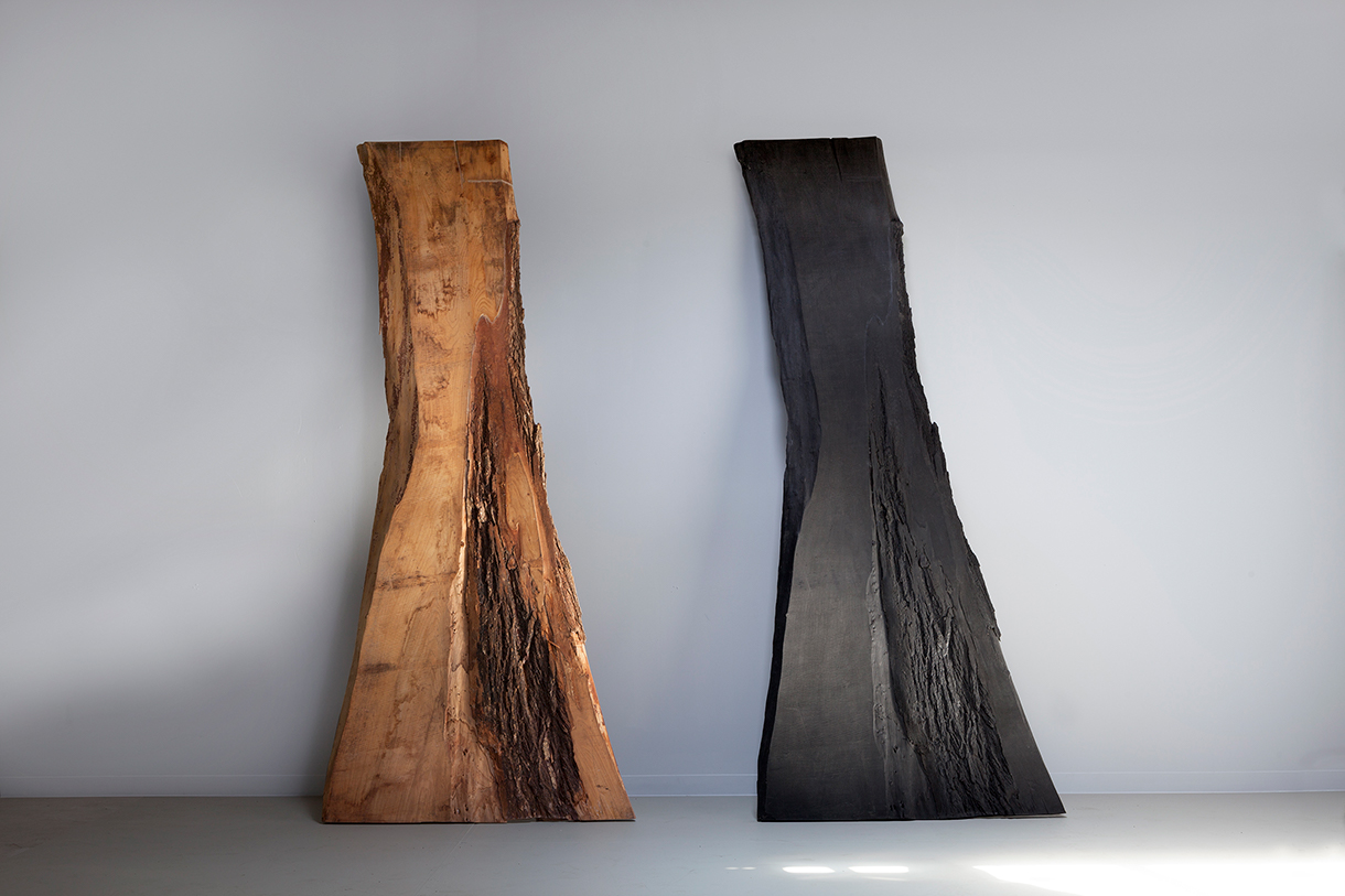 Different wood sculpture piece from exhibit