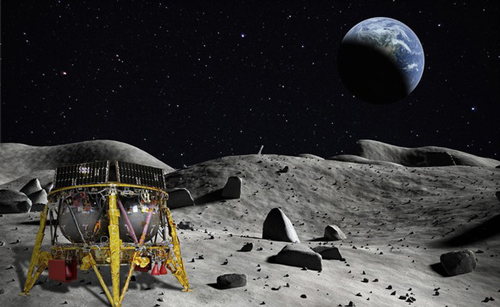 Beresheet lander on the Moon