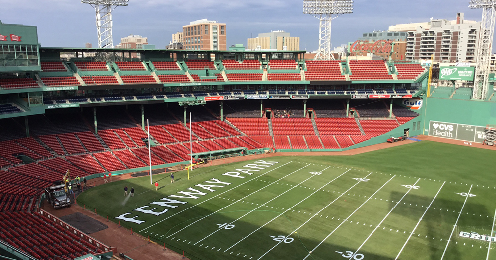 Football field at Fenway