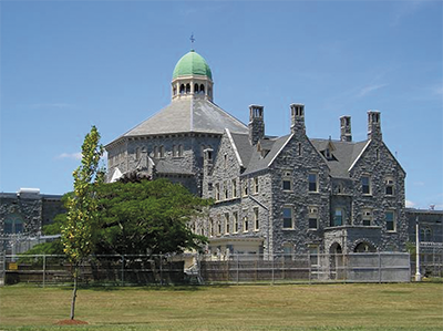 The facade of the Adult Correctional Institution in Cranston, Rhode Island