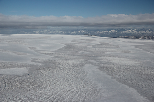 Patchy bare ice