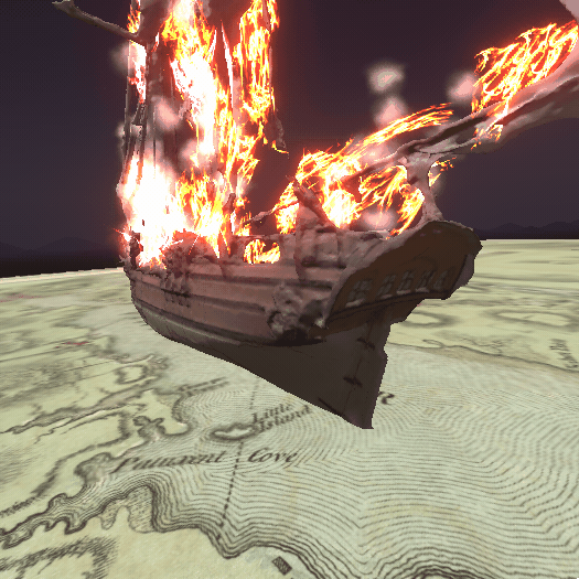 VR animation of Gaspee burning
