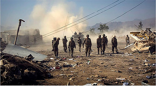 Soldiers in northwest Pakistan