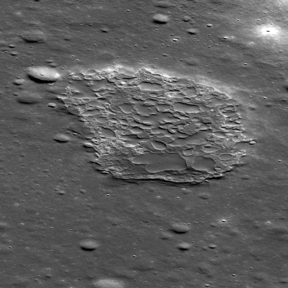 Volcanic caldera on the moon