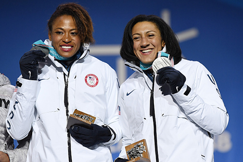 Lauren Gibbs and Elana Meyers Taylor