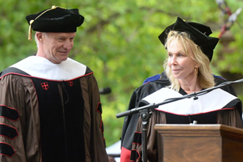 Sting and Trudie Styler