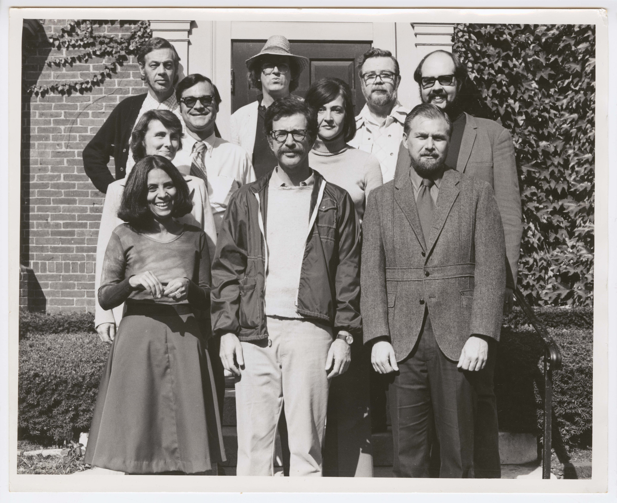 Faculty from Brown's Department of Anthropology in 1975.