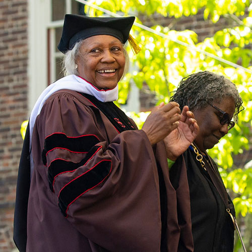 Bernicestine Elizabeth McLeod Bailey accepting an honorary degree