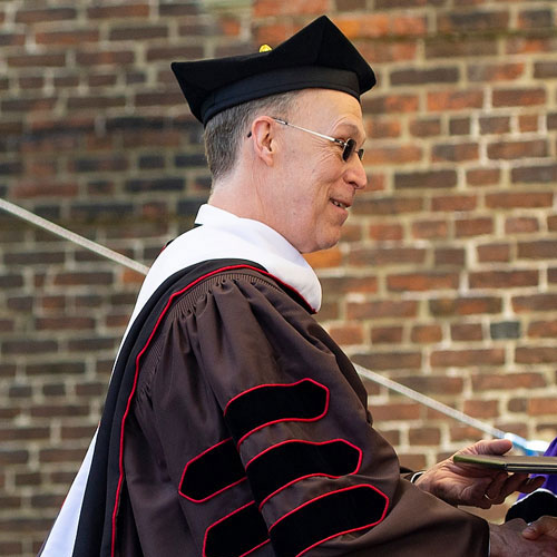 Douglas Diamond accepting an honorary degree