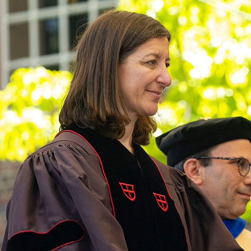 Elaine Luria accepting an honorary degree