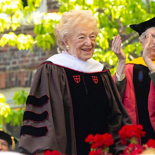 Ruth Oppenheim accepting an honorary degree