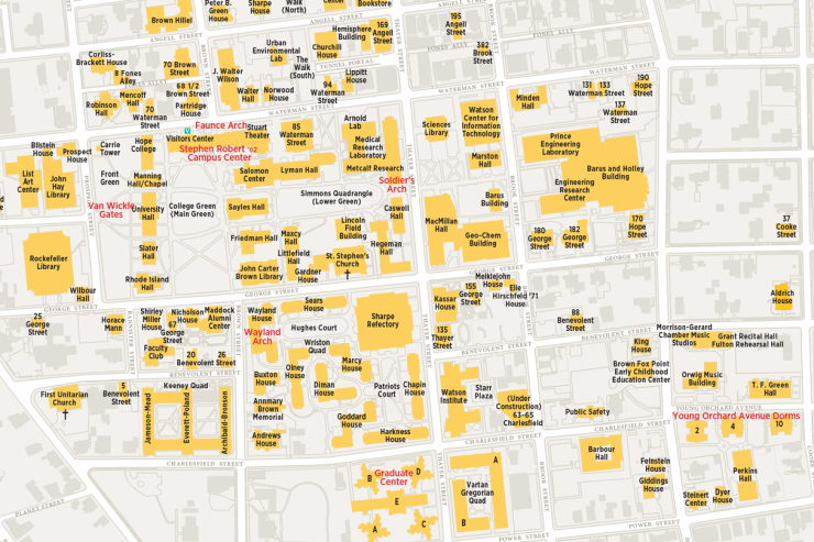 Brown University Campus Map